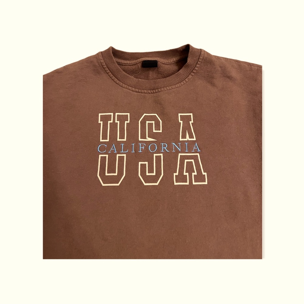 Urban Outfitters Embroidered Destination Crew Neck Sweatshirt